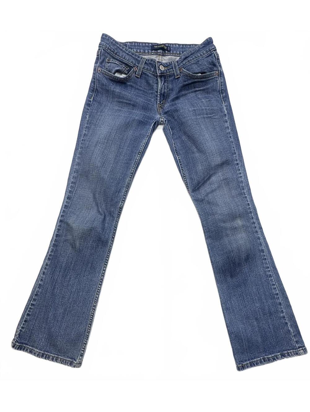 Levi’s 524 Too Superlow Jeans Women’s 7M Low Rise Bootcut Flare Blue Y2K 2000s